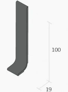 Quantum PVC Sit On Skirting 100mm Charcoal 2m Length