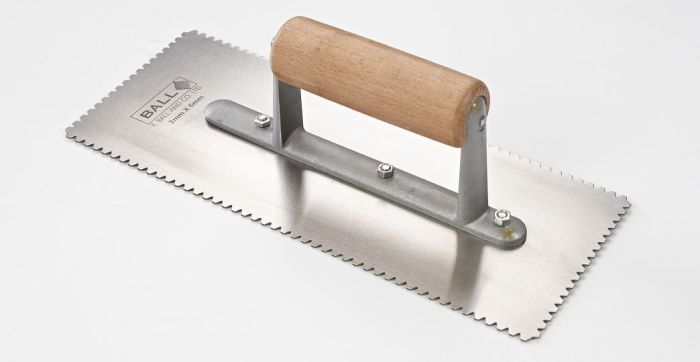 Trowel V Notched 3mm x 6mm F Ball