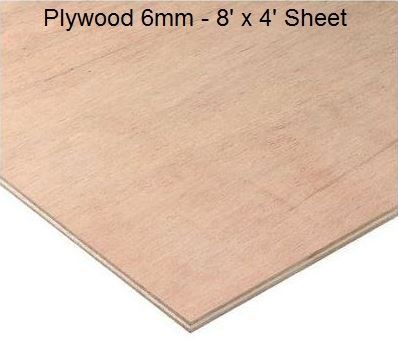 Standard Plywood 6mm 8 x 4 (2.98m²)
