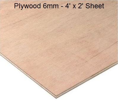 Standard Plywood 6mm 4 x 2 (0.72m²)