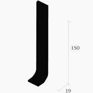 Quantum PVC Sit On Skirting 150mm Black 2m Length