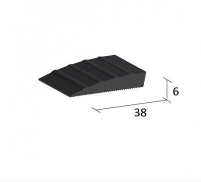 Quantum PVC Ramp Trim QT600 6mm Black 2m Length (formerly QR38/6)