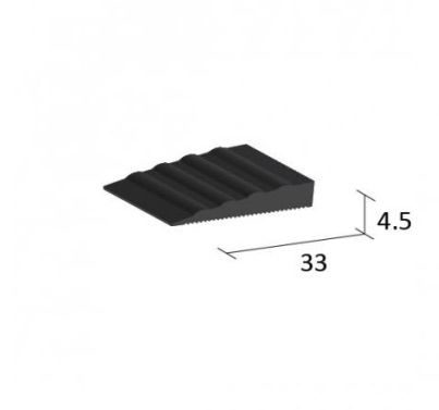 Quantum PVC Ramp Trim QT450 4.5mm Black 2m Length (formerly QR33/4.5)