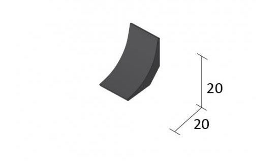 Quantum PVC Cove Former 32mm ECF4 Black 2m Length (40 Box)