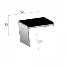 Quantum Aluminium Nosing Flat ZF1 Black 3.20m Length