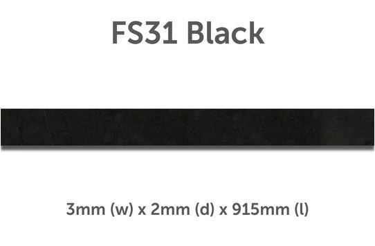 Brampton Chase Design Strip FS31 Black 3mm (w) 2mm (d) 25 Pack