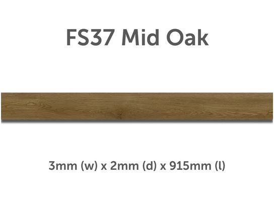 Brampton Chase Design Strip FS37 Mid Oak 3mm (w) 2mm (d) 25 Pack
