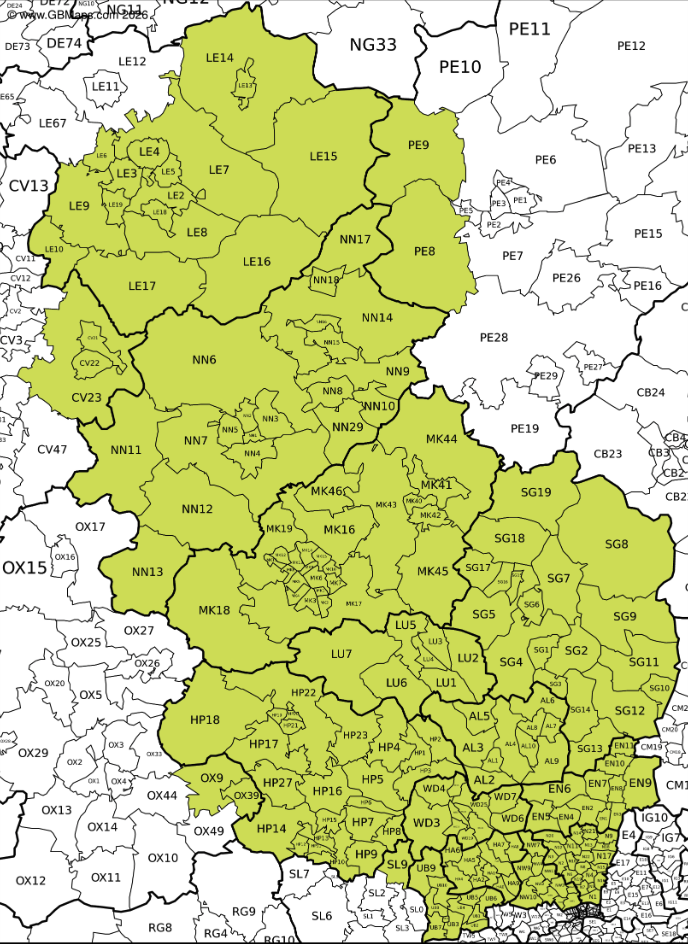 DMS delivery map